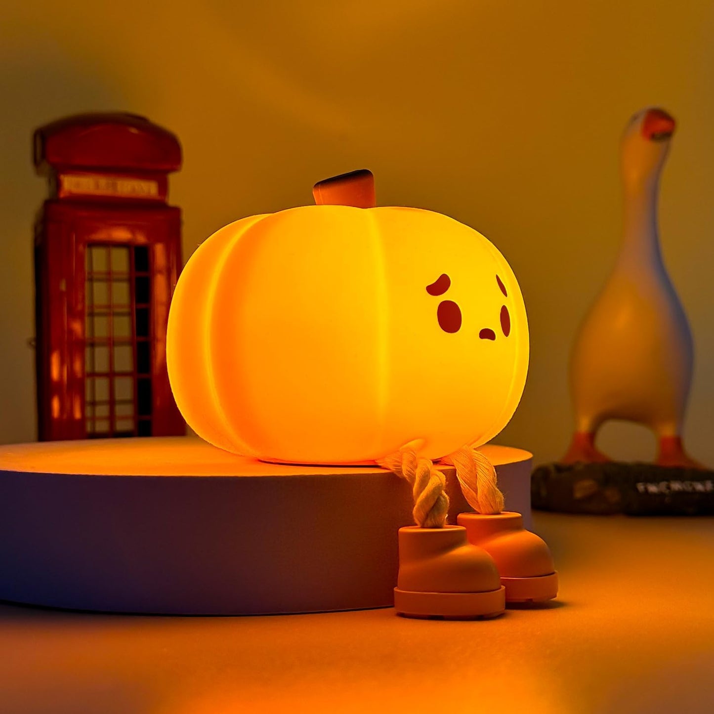 Halloween Pumpkin Night Lights Cute Soft Silicone Safe Lamp Decorations Timing Dimmable Bedside Decor Kids Baby Halloween Gifts